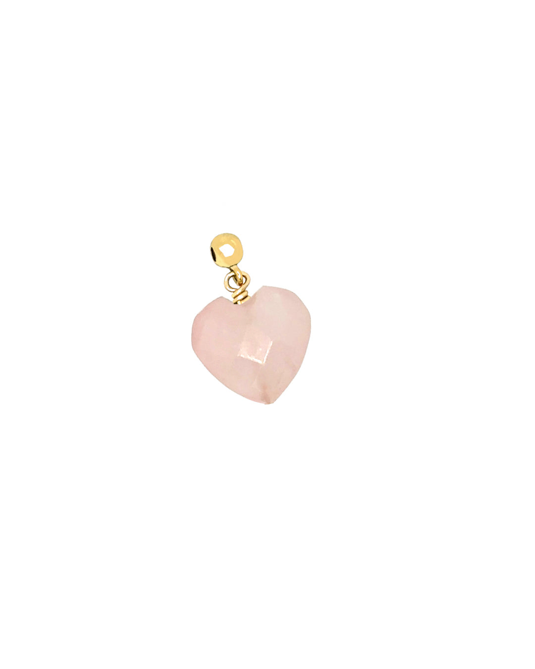 Rose Quartz Heart Charm.