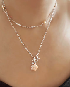 Silver Pearl Bloom Necklace