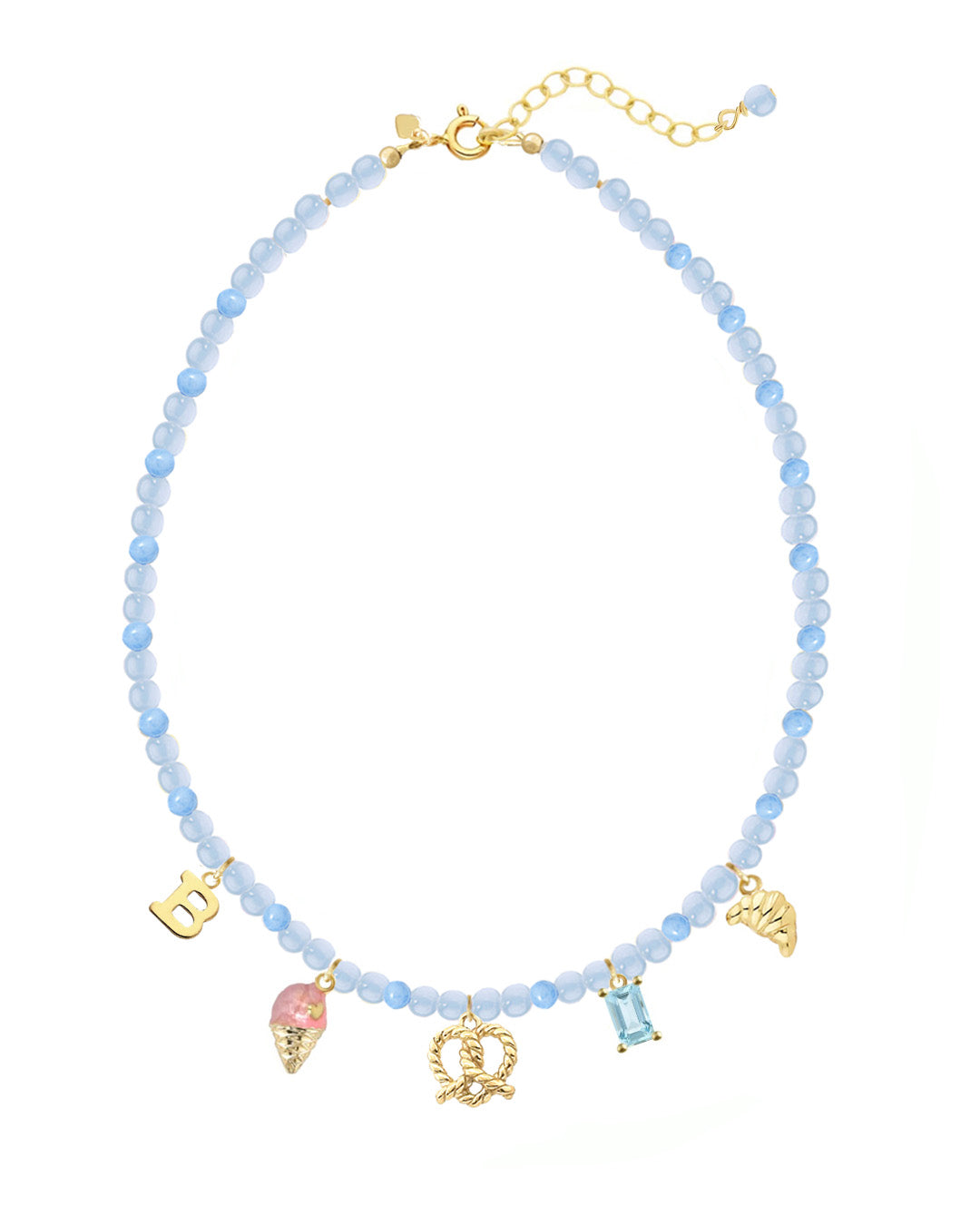 Aquamarine Charm Necklace - Kid's Size