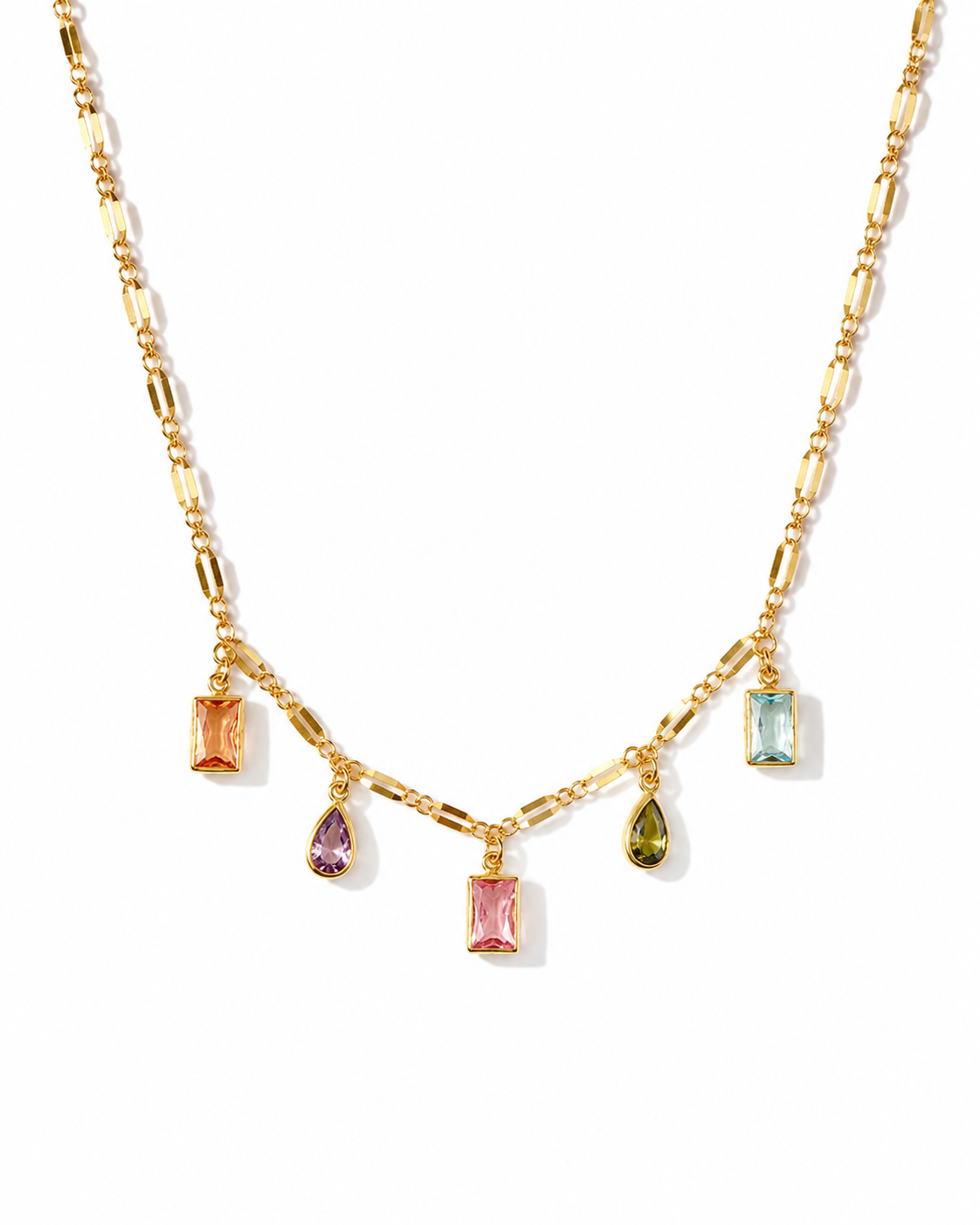 Gold Birthstone Necklace