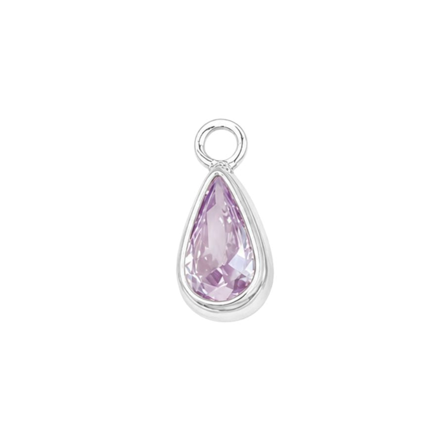 Silver June Birthstone (Teardrop)