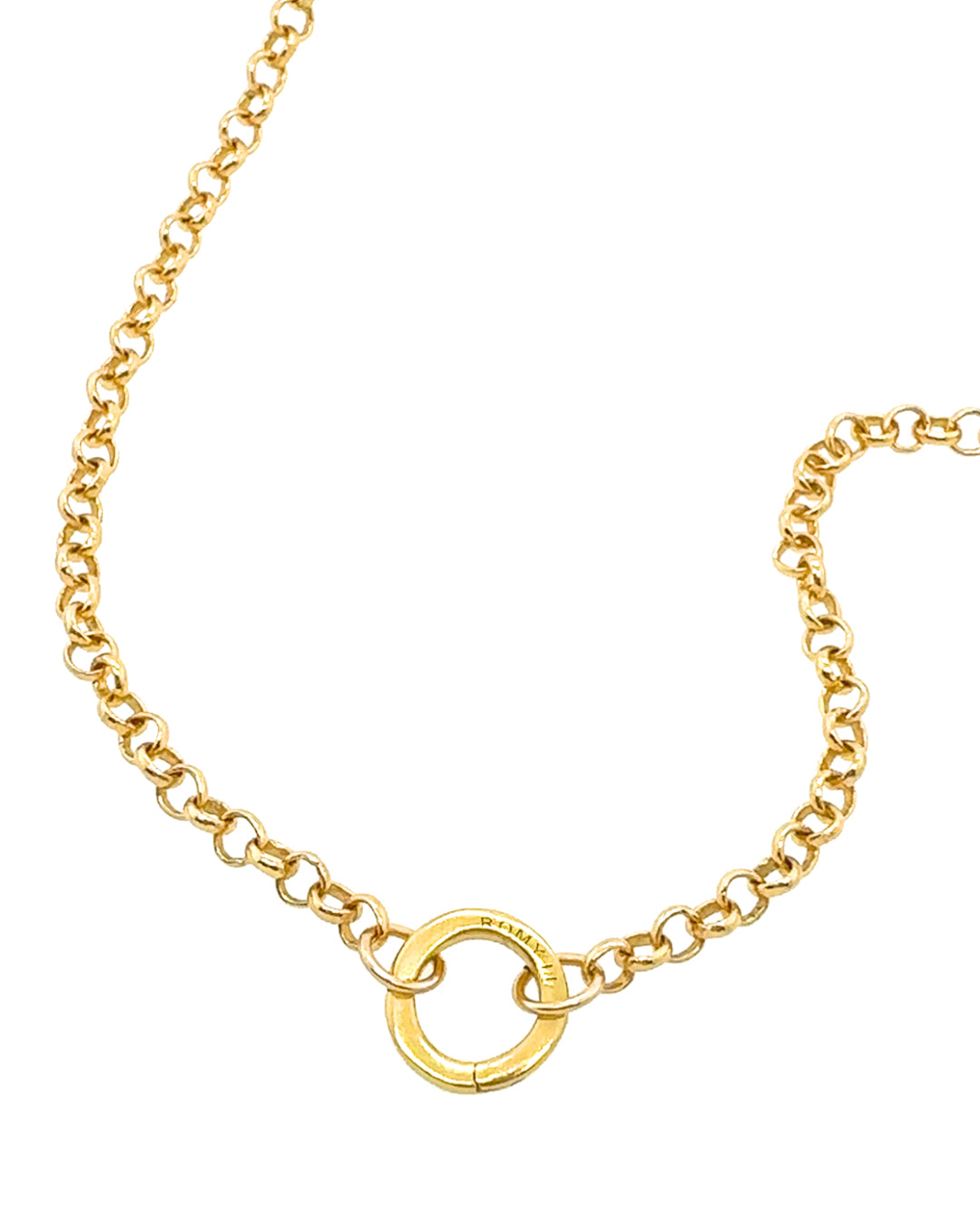 14k Gold fill Rolo annex link clasp necklace 