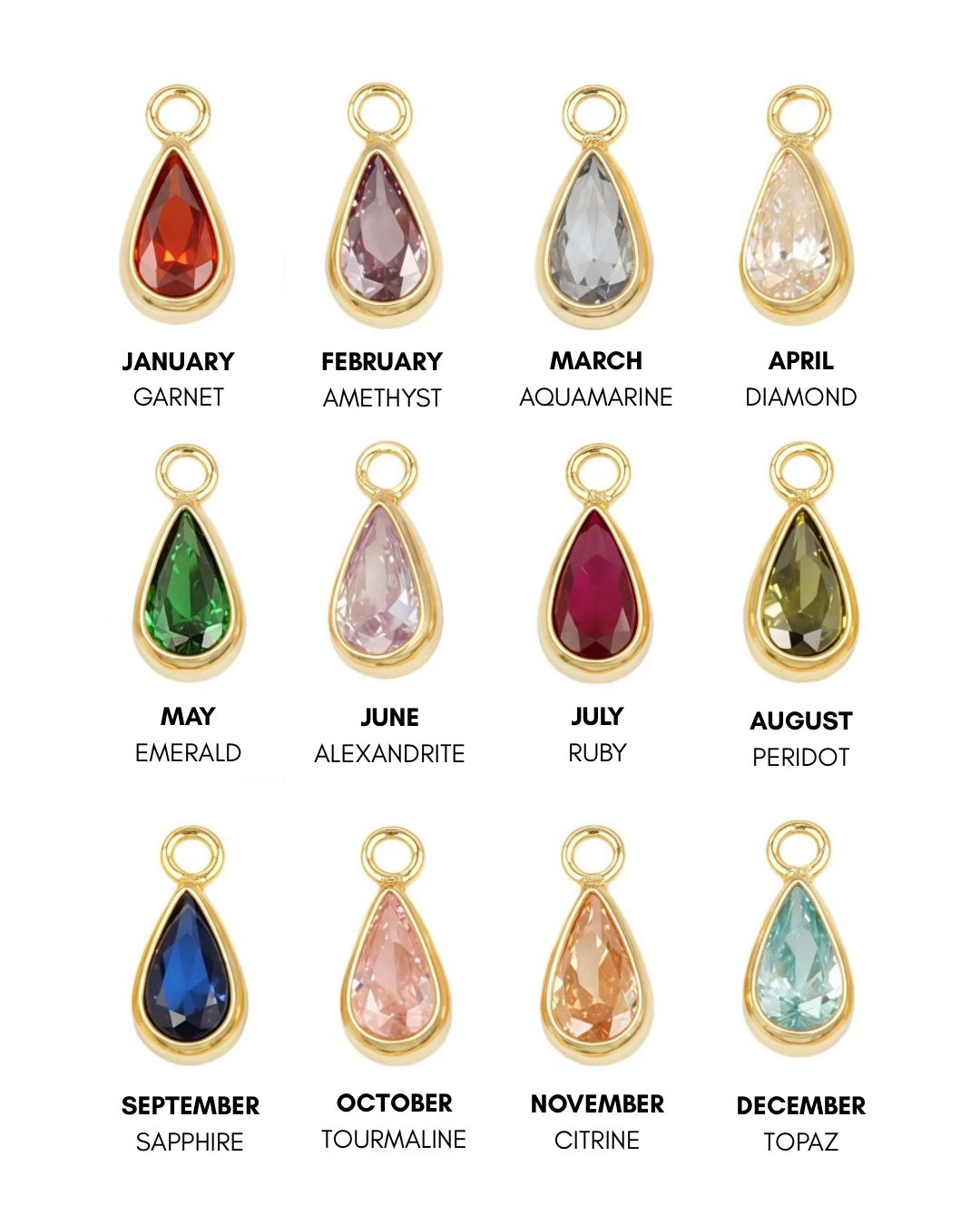 Gold Birthstone Necklace