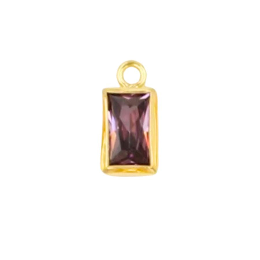 Gold February Birthstone (Baguette)
