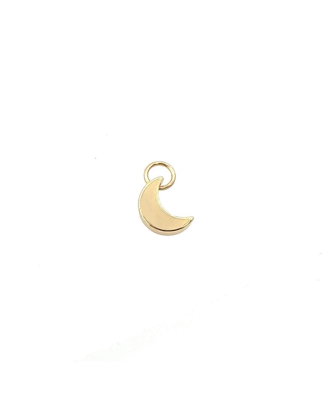 14k yellow gold fill crescent moon earring charm for huggie hoops earrings. Made in Australia.