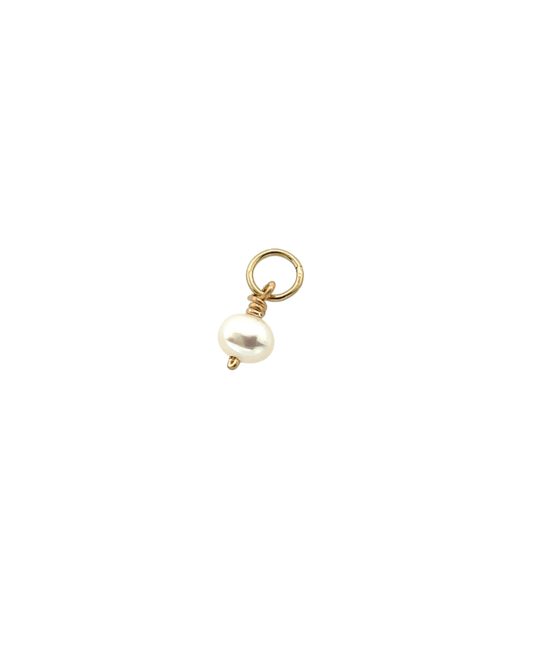 14k gold fill freshwater small mini pearl earring charms for huggie hoops earrings. Made in Australia. 