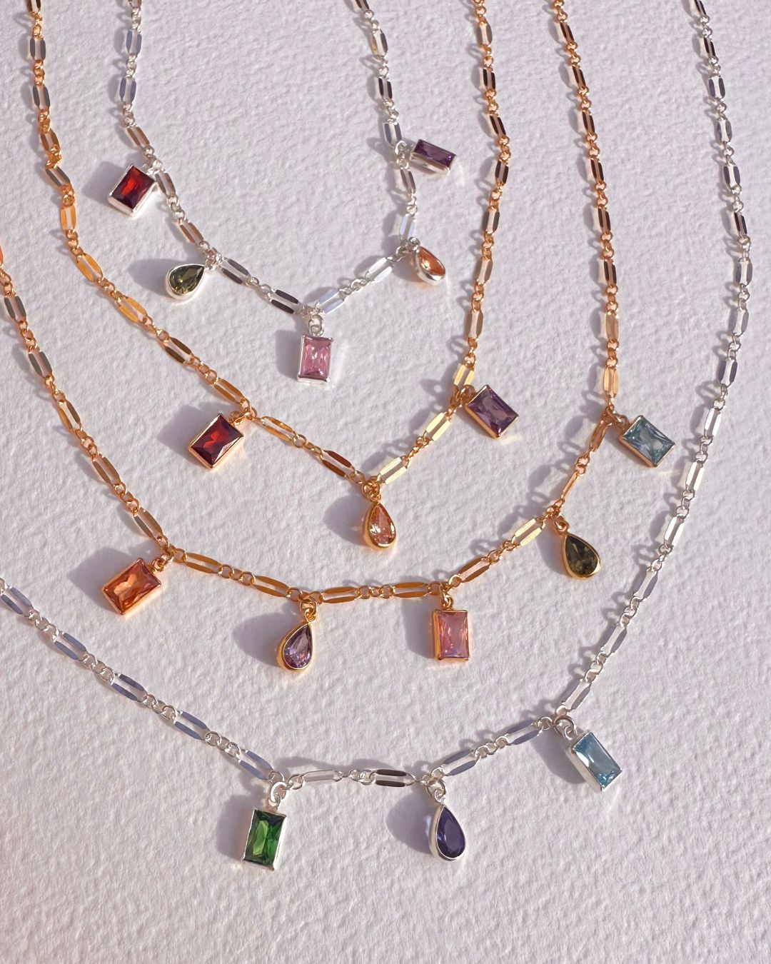 Gold Birthstone Necklace