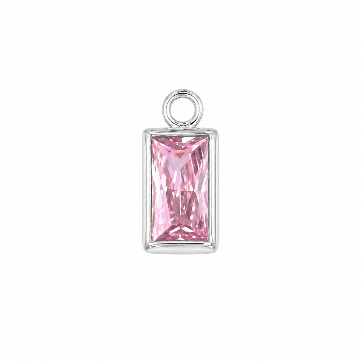 Silver October Baguette Birthstone (Included)