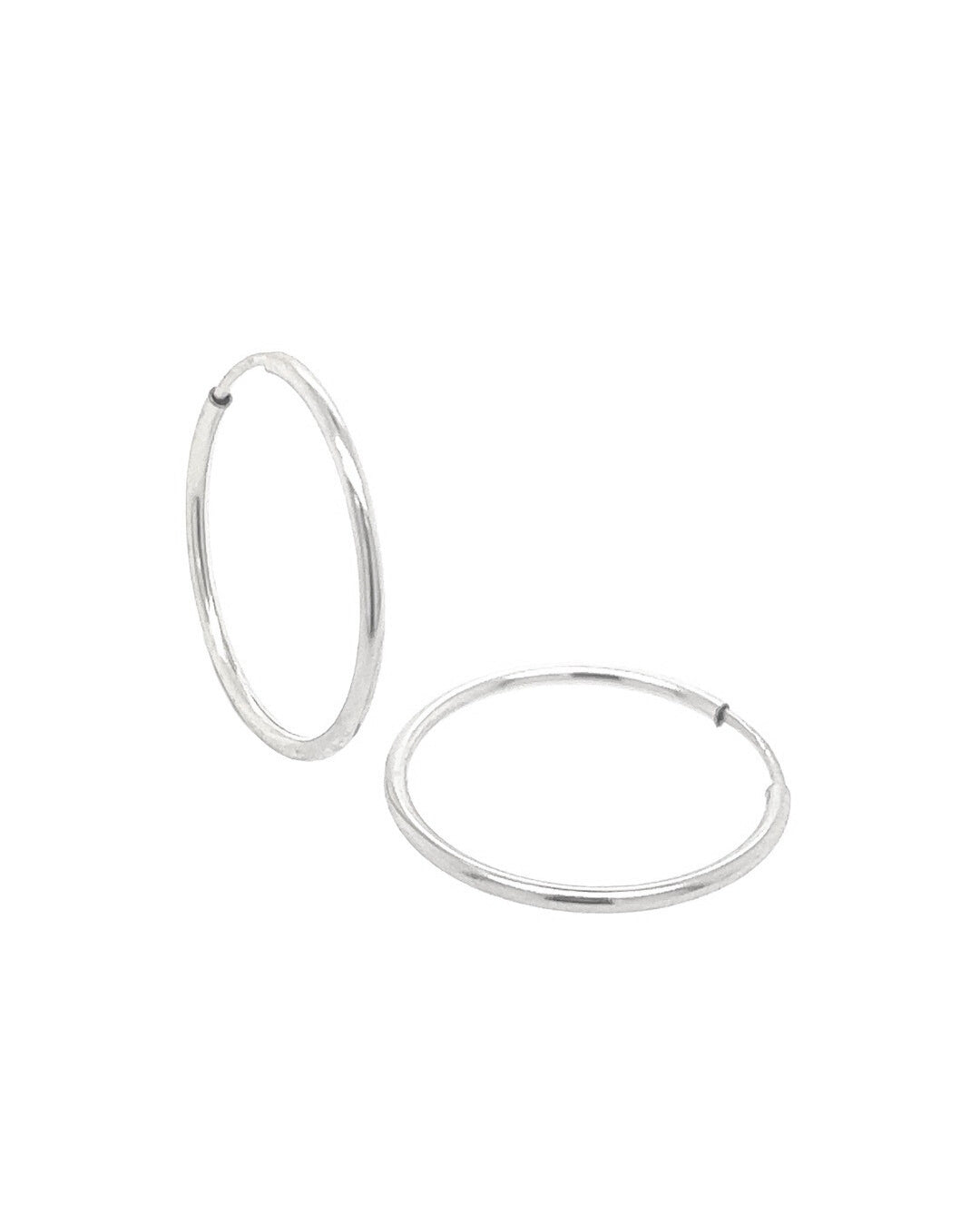 Sterling Silver Huggie Hoops Earrings. Made in Australia. 