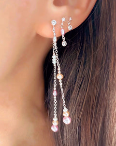 Silver Pearl Dusk Earrings
