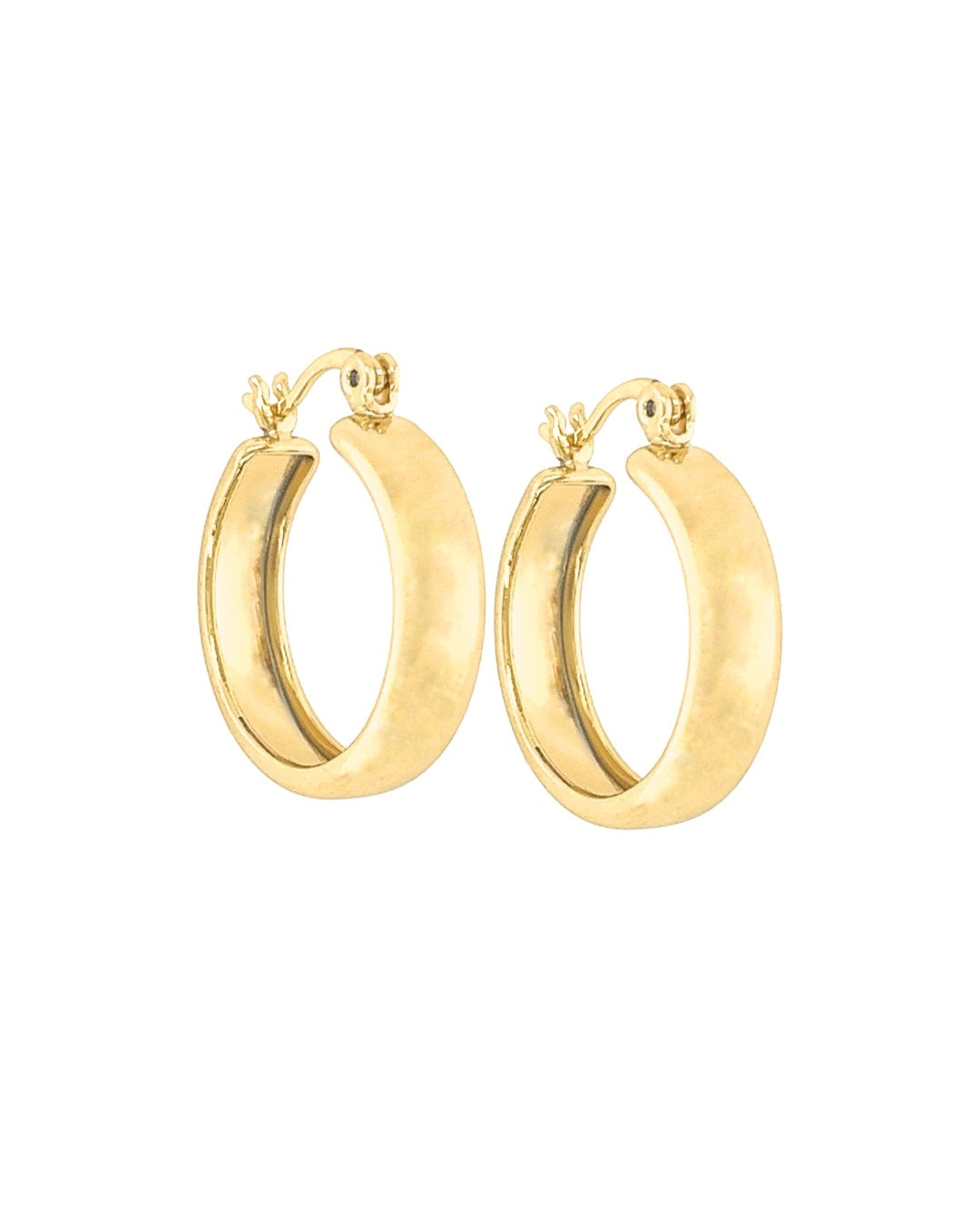 Gold fill thick bold chunky hoops earrings 