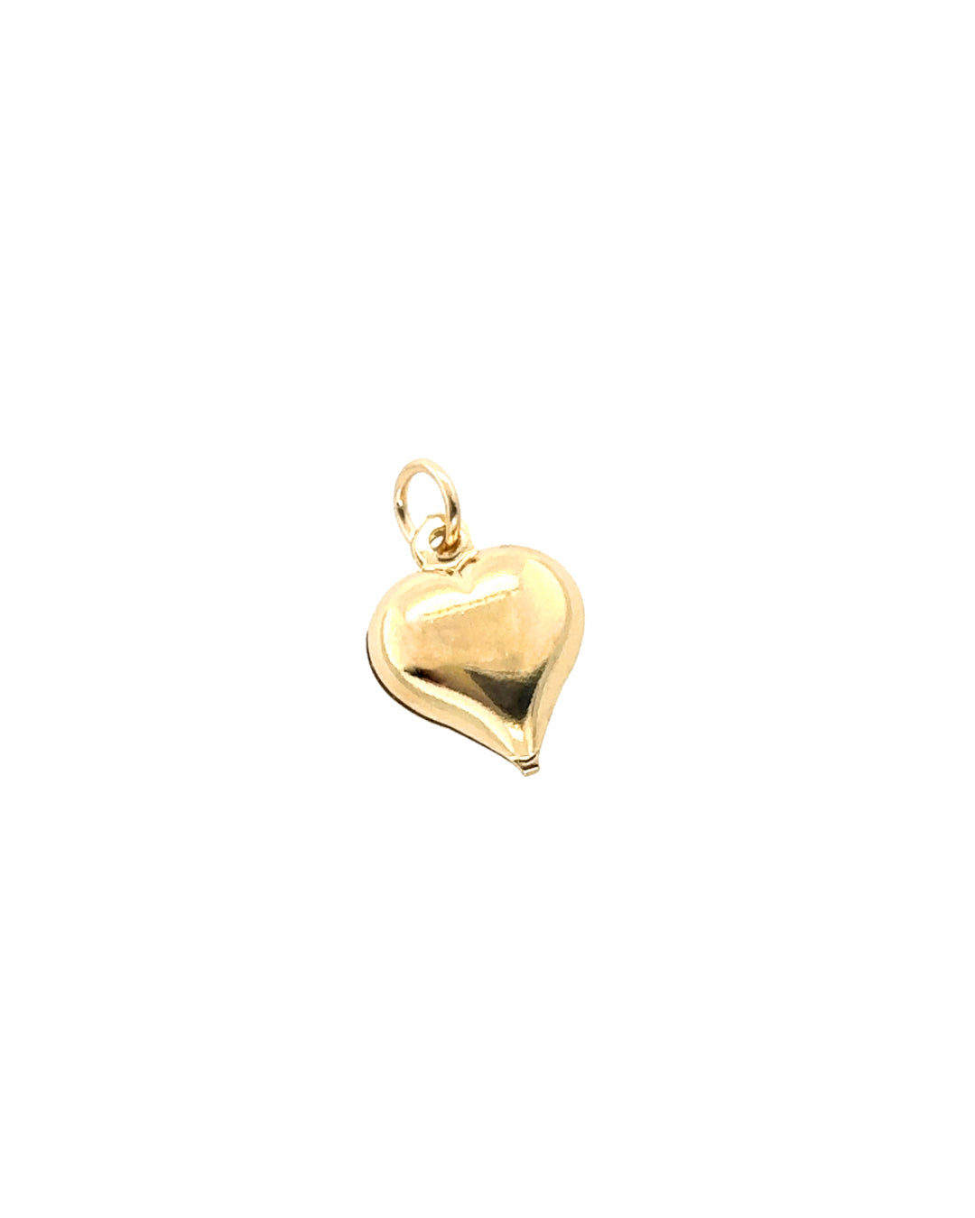 14k yellow gold fill puffy heart pendant 