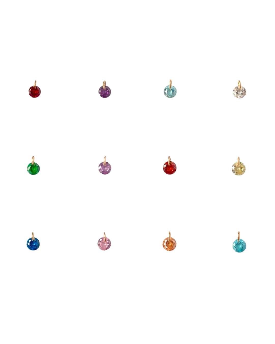 14k gold fill birthstone earring charms for hoops