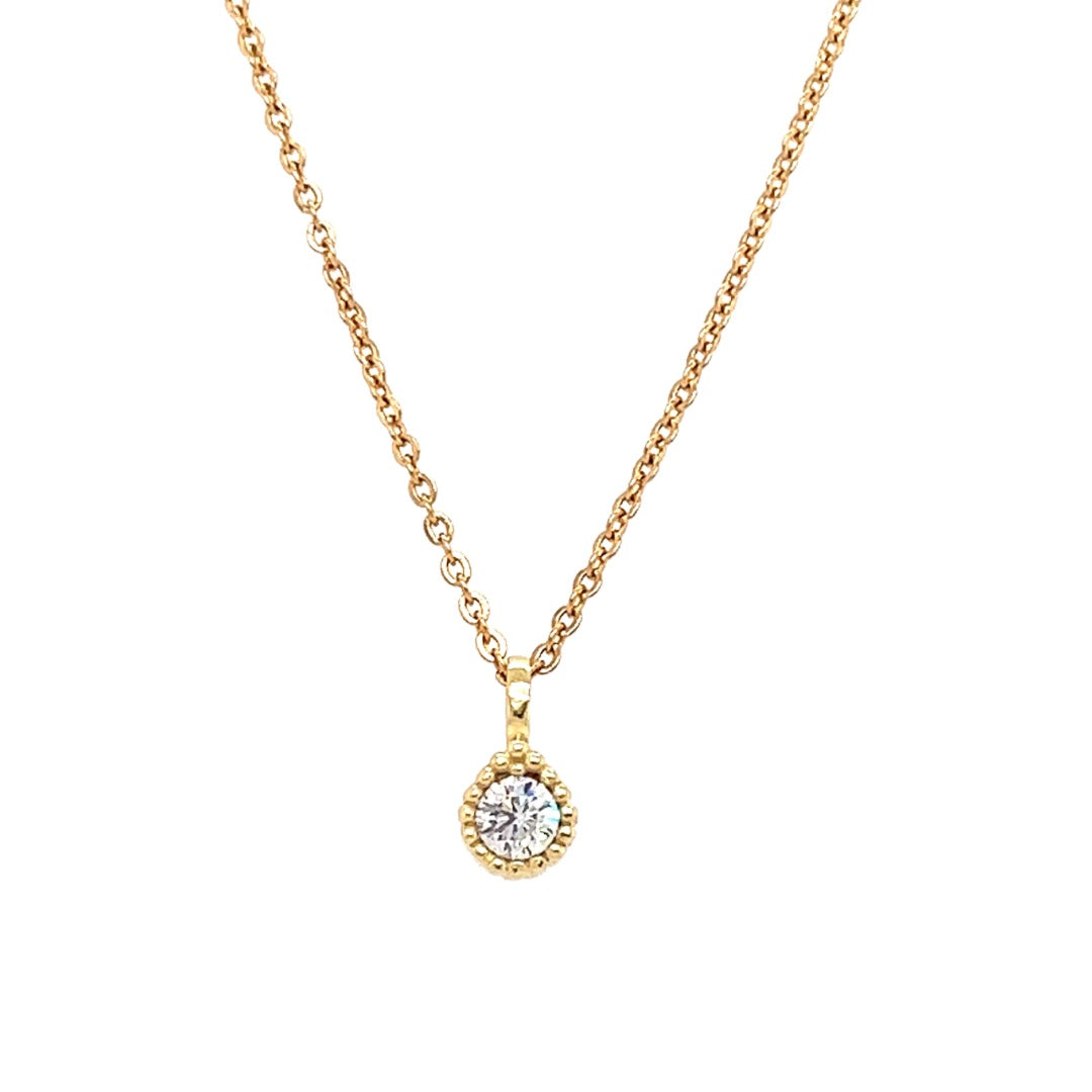 April Birthstone Necklace - Diamond
