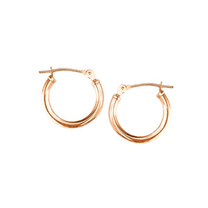 Solid Gold Classic Euro Hoops (15mm)