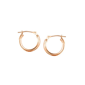 Solid Gold Mini Euro Hoops (12mm)