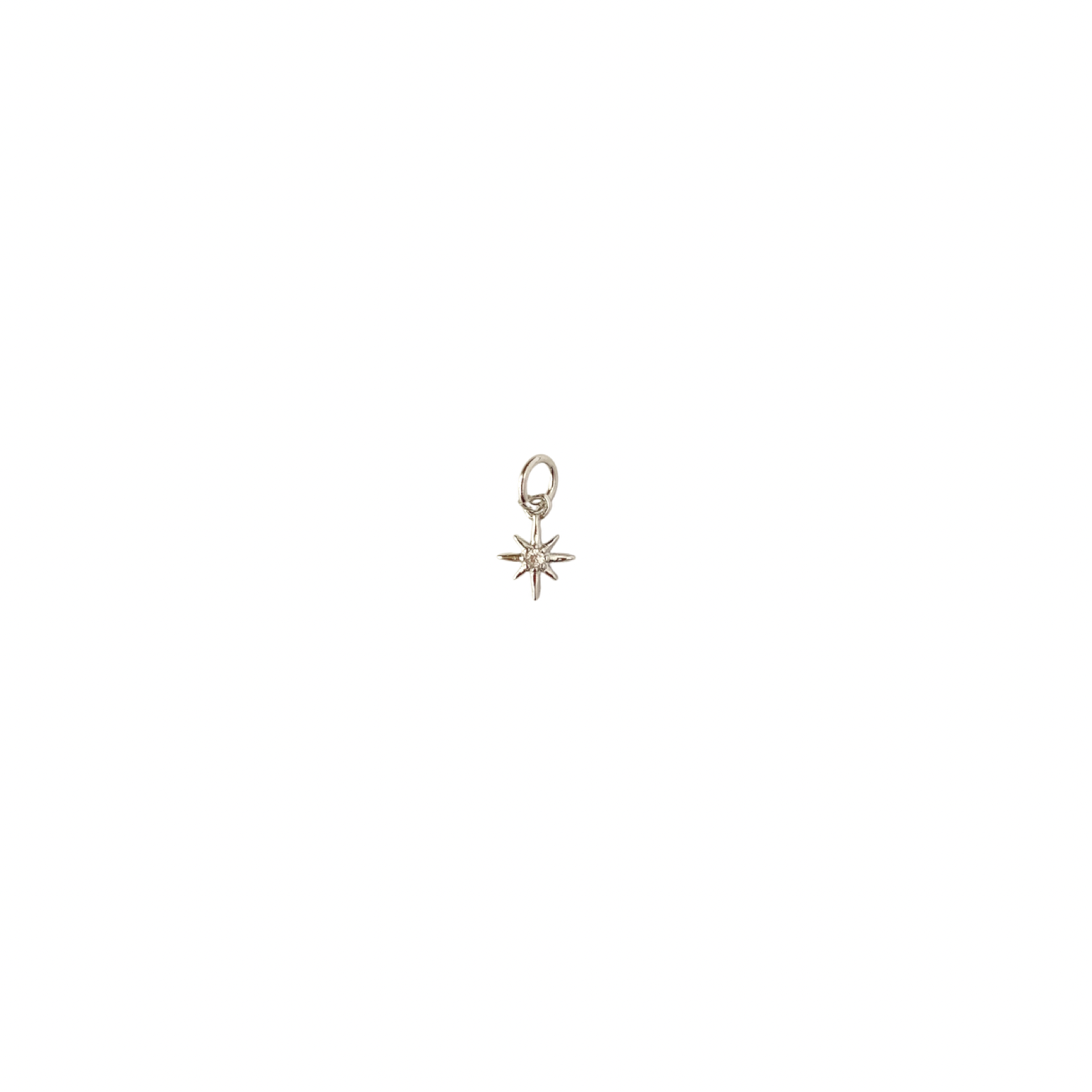 Silver North Star Earring Charm