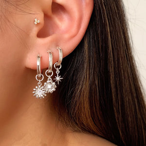 Silver North Star Earring Charm