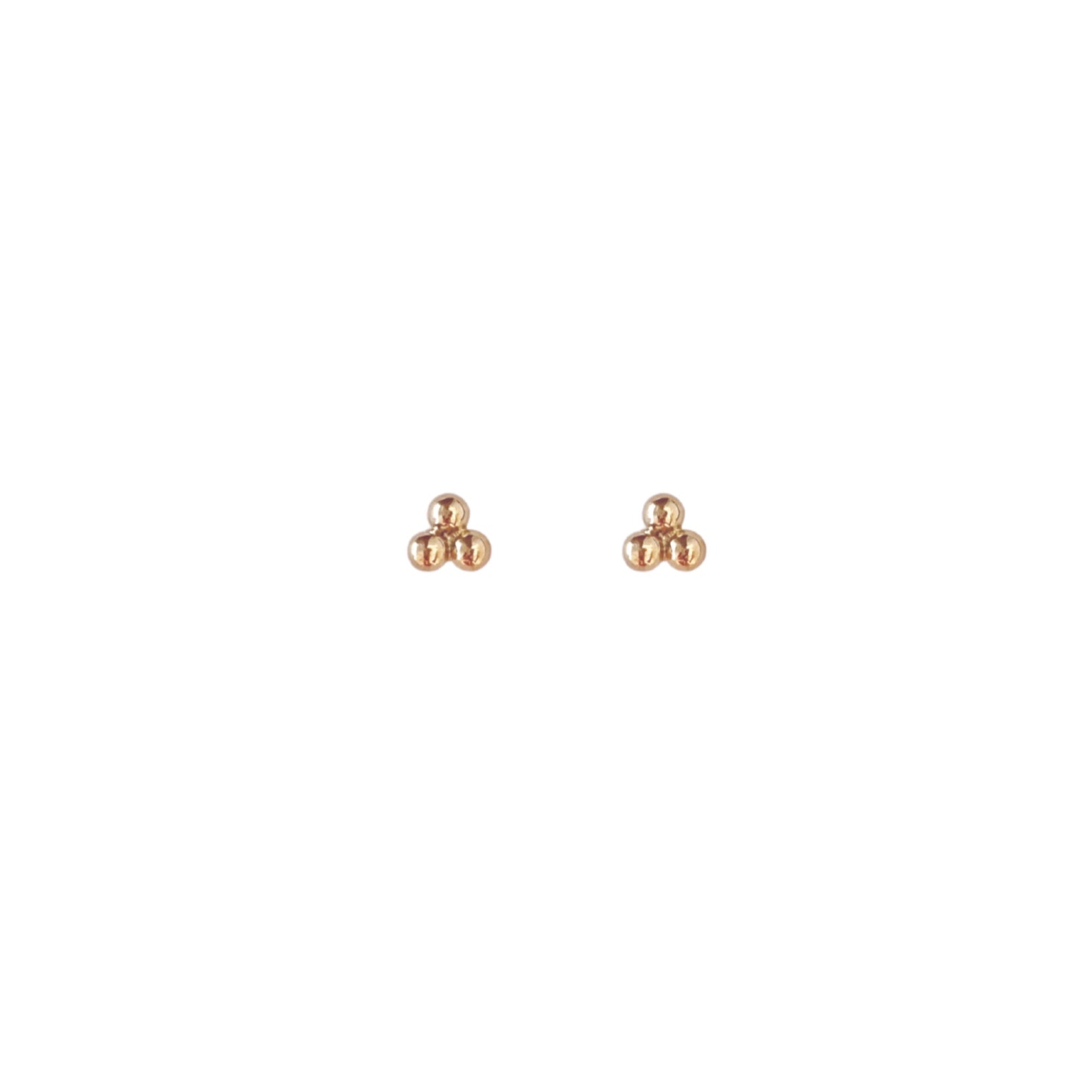 Solid Gold Trinity Studs