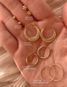 Solid Gold Classic Euro Hoops (15mm)