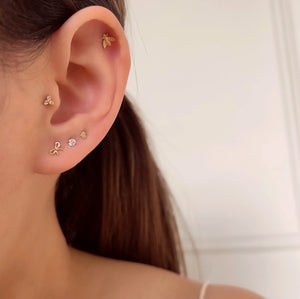 Solid Gold Bow Studs