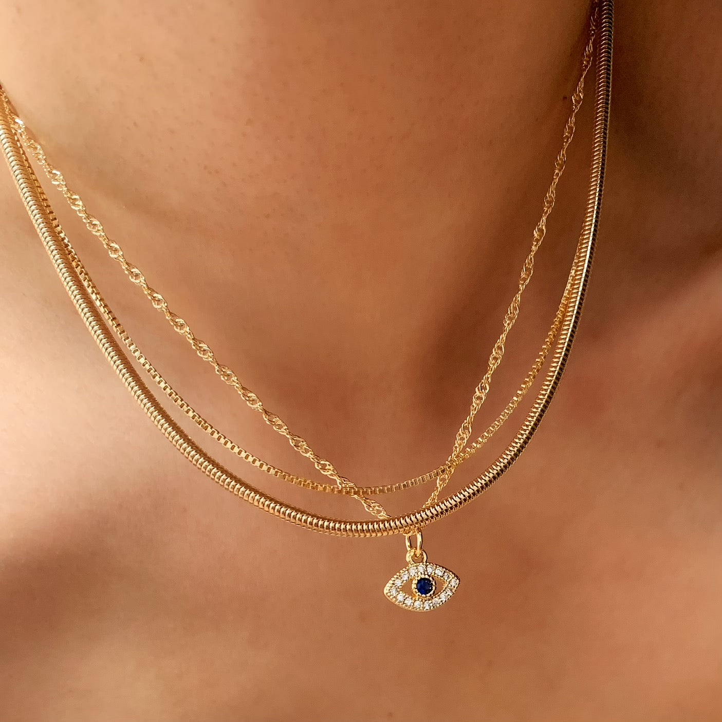 Round Snake Chain Necklace