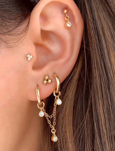 Embellished Teardrop Studs