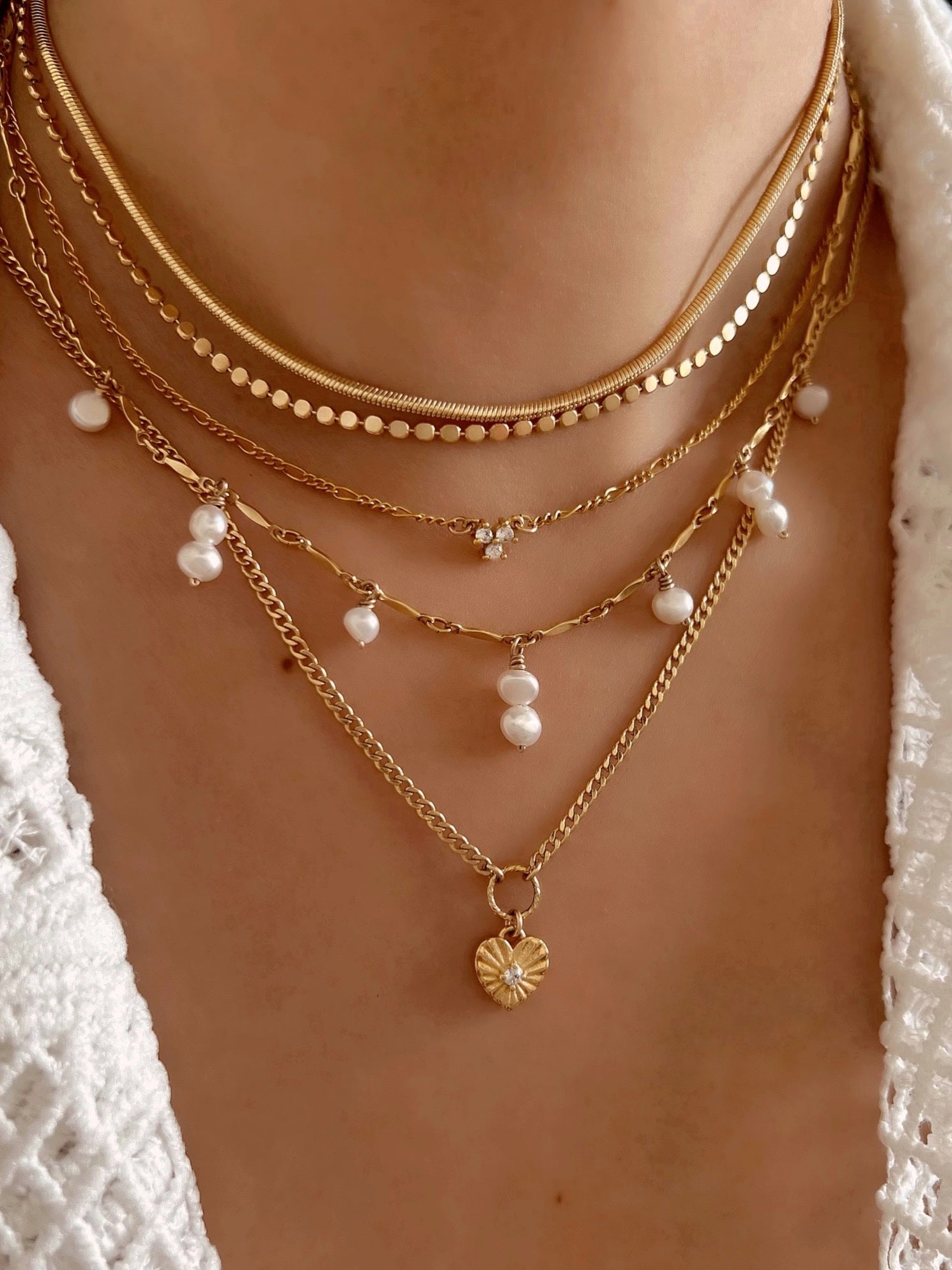 Pearl Drop Choker Necklace