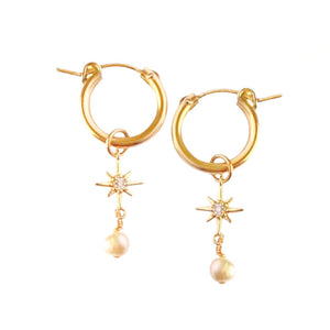 Supernova Pearl Hoops