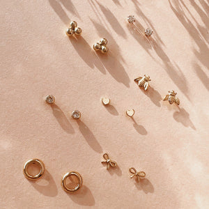 Solid Gold Halo Studs